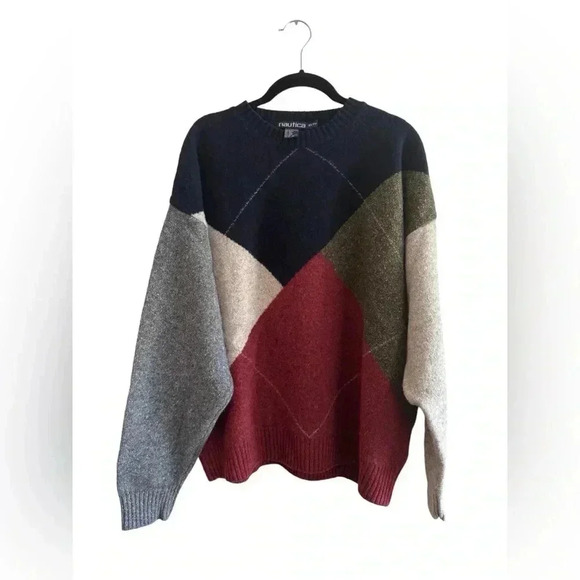 Vintage 90's Nautica Men's Wool and Silk Mix  Sweater Size XL - Picture 4 of 15